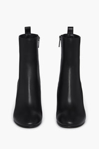 Bottines à talons Valence en cuir - Noir