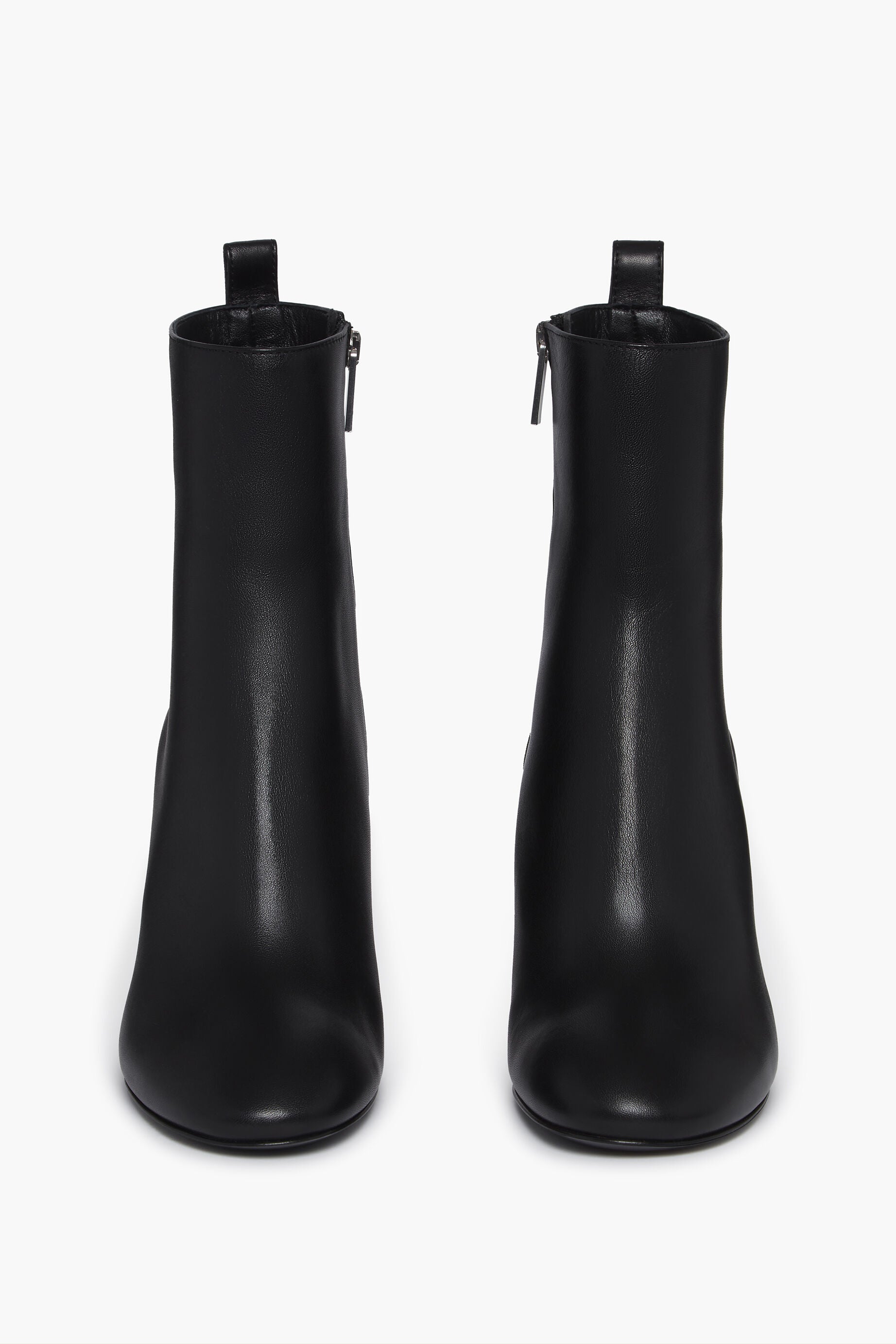 Bottines à talons Valence en cuir - Noir