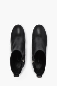 Bottines à talons Valence en cuir - Noir