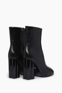 Bottines Clover à talons en cuir - Noir