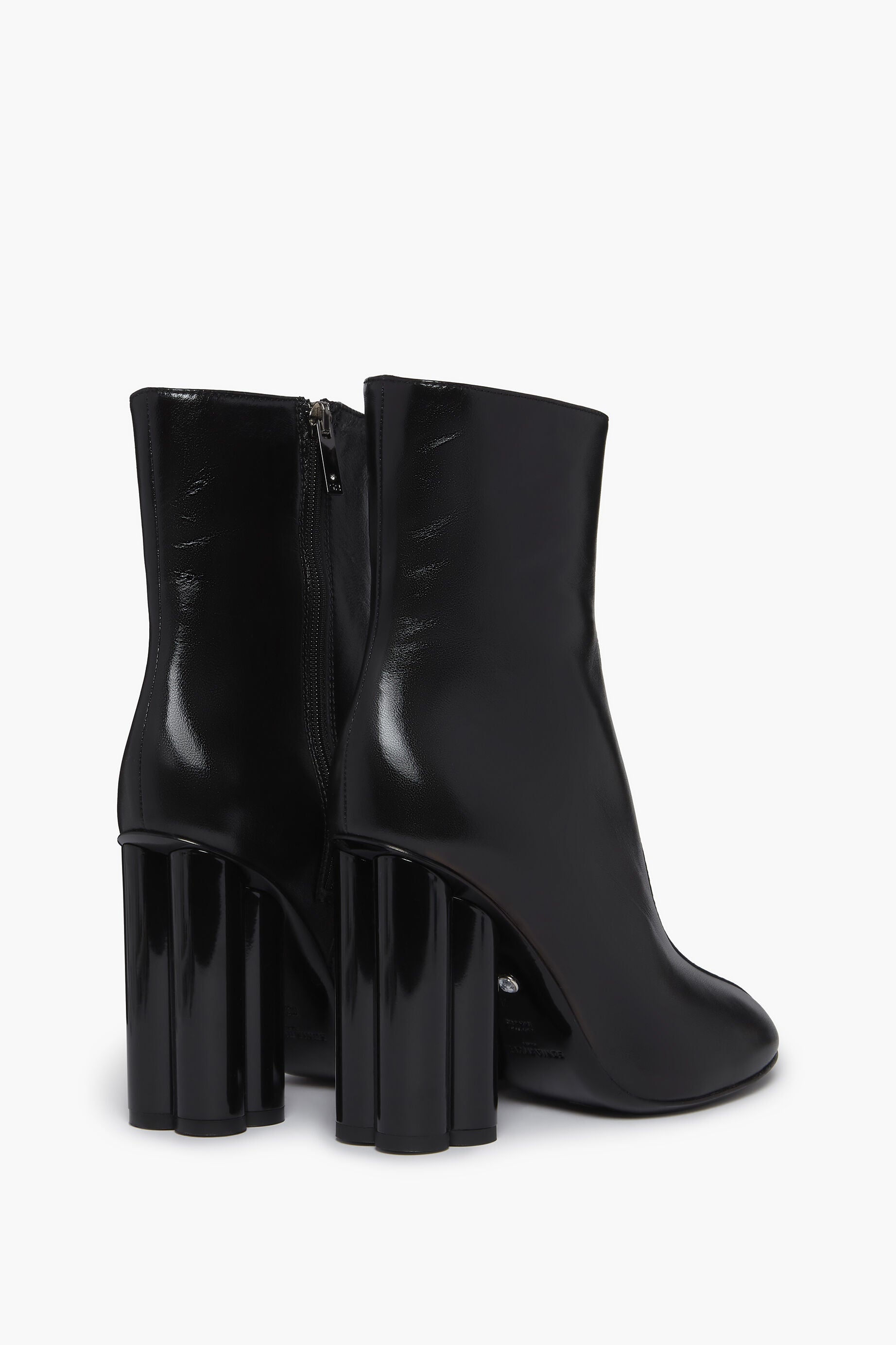 Bottines Clover à talons en cuir - Noir