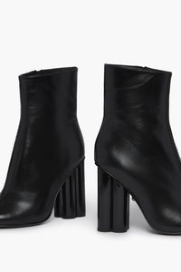 Bottines Clover à talons en cuir - Noir