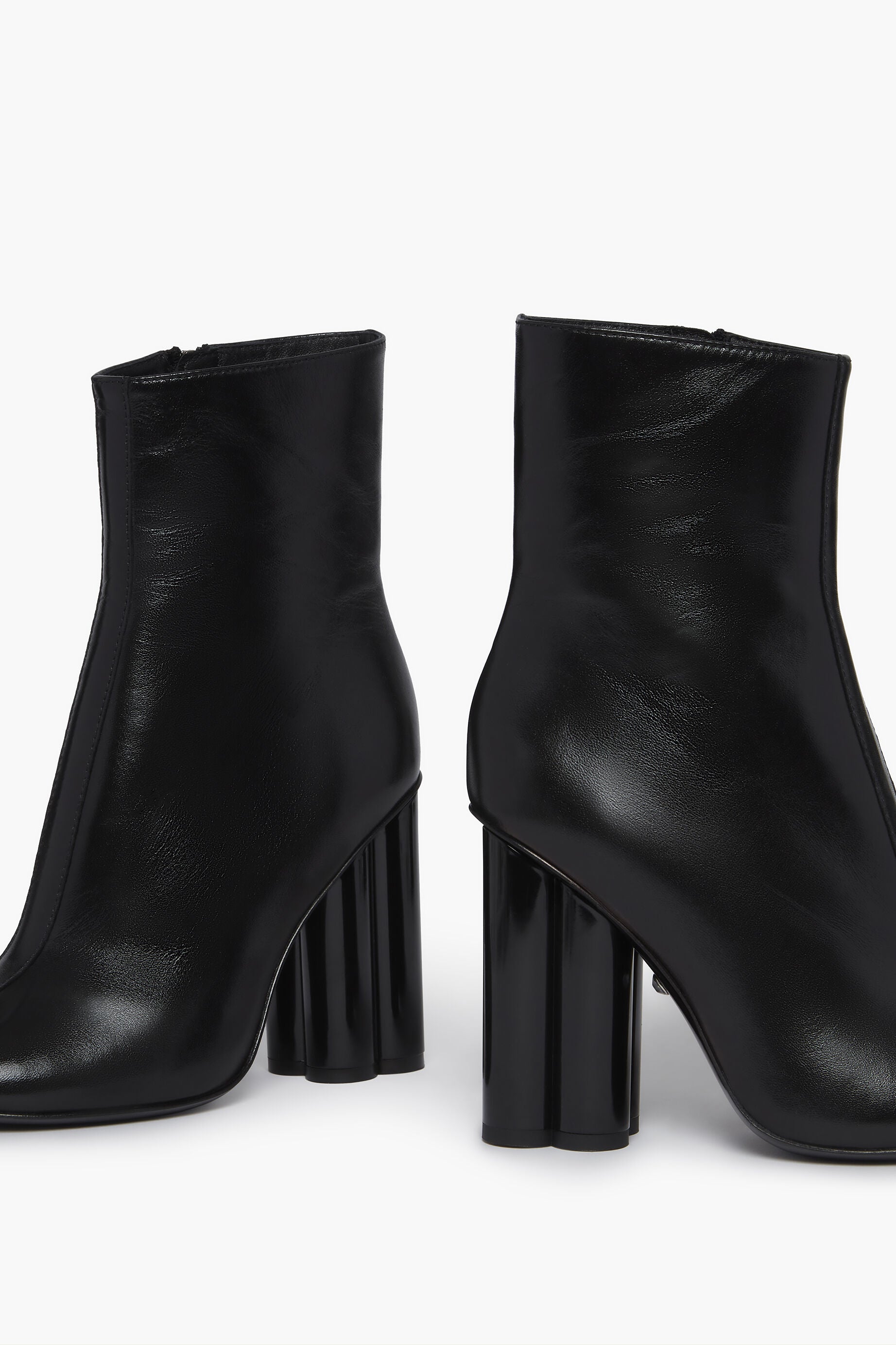 Bottines Clover à talons en cuir - Noir