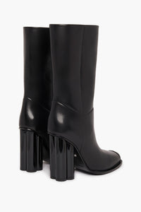 Bottines Clover midi en cuir - Noir