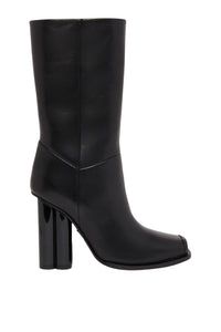 Bottines Clover midi en cuir - Noir