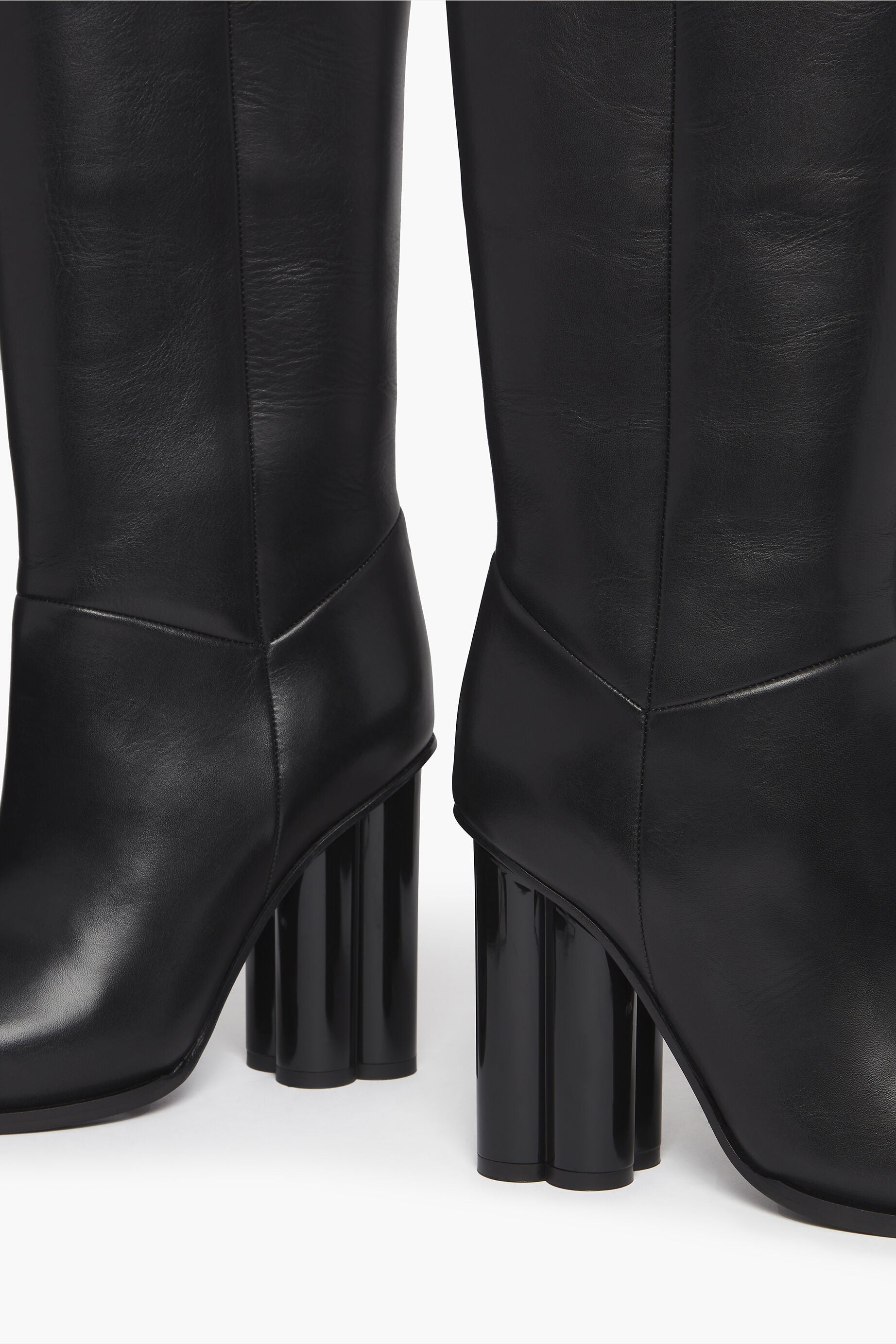 Bottines Clover midi en cuir - Noir