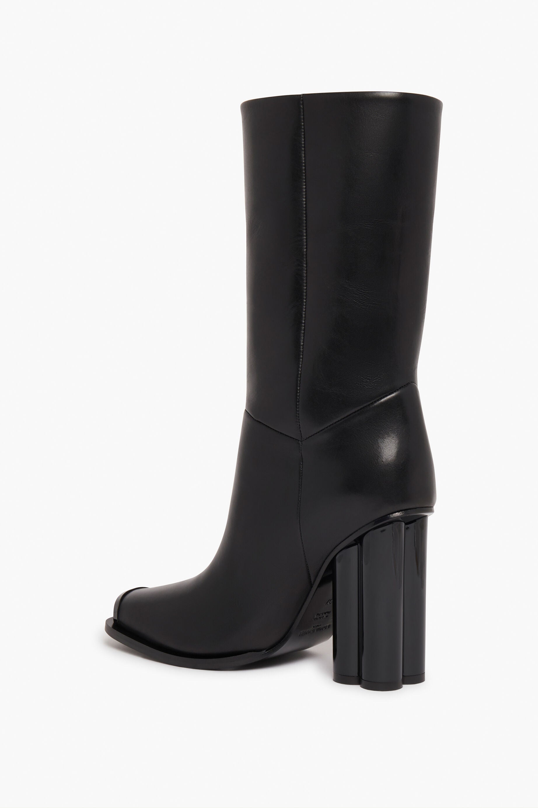 Bottines Clover midi en cuir - Noir