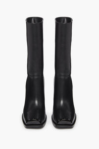 Bottines Clover midi en cuir - Noir