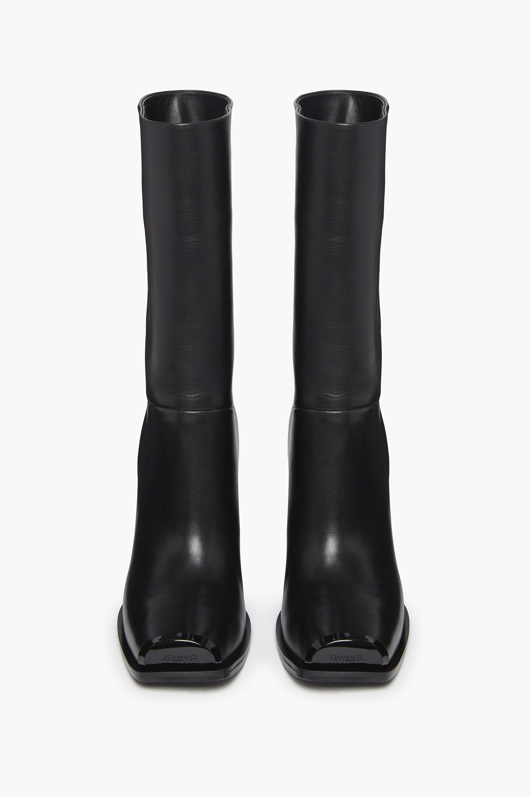Bottines Clover midi en cuir - Noir
