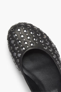 Ballerines Beaune en cuir - Noir