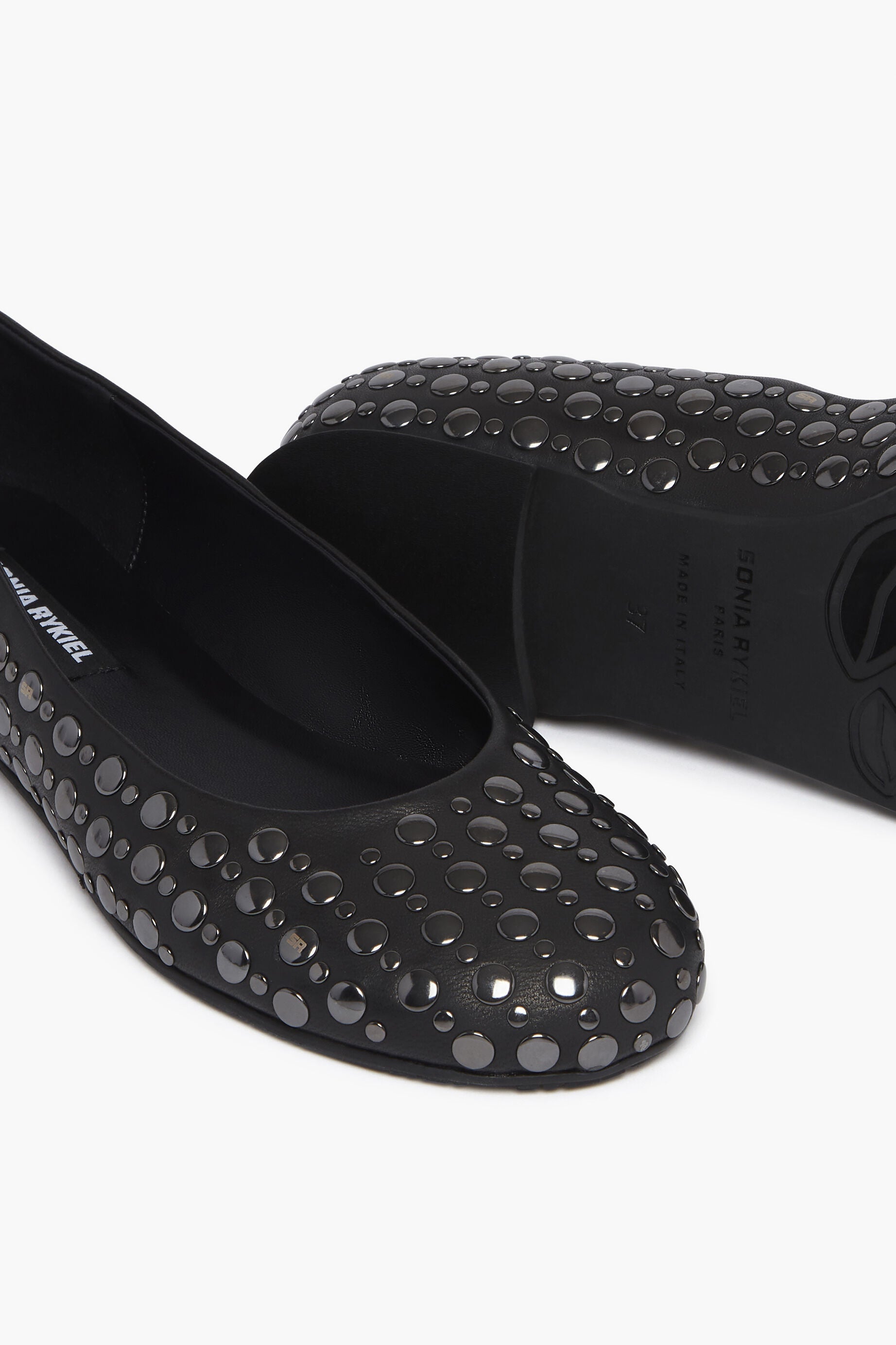 Ballerines Beaune en cuir - Noir