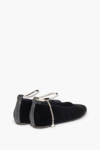 Ballerines Beaune avec bracelet de cheville - Noir