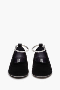 Ballerines Beaune avec bracelet de cheville - Noir