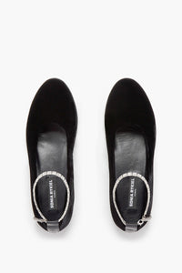 Ballerines Beaune avec bracelet de cheville - Noir
