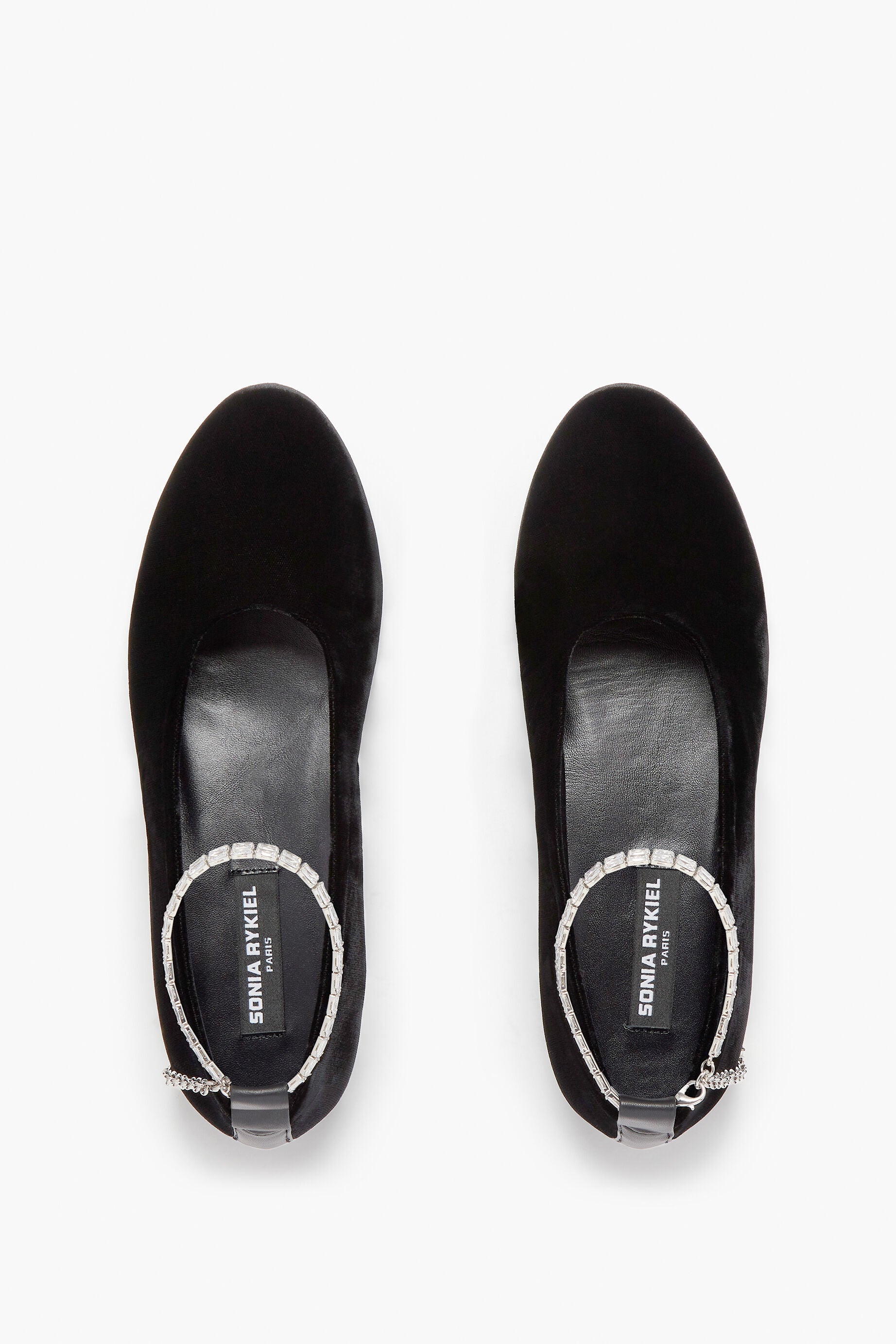 Ballerines Beaune avec bracelet de cheville - Noir
