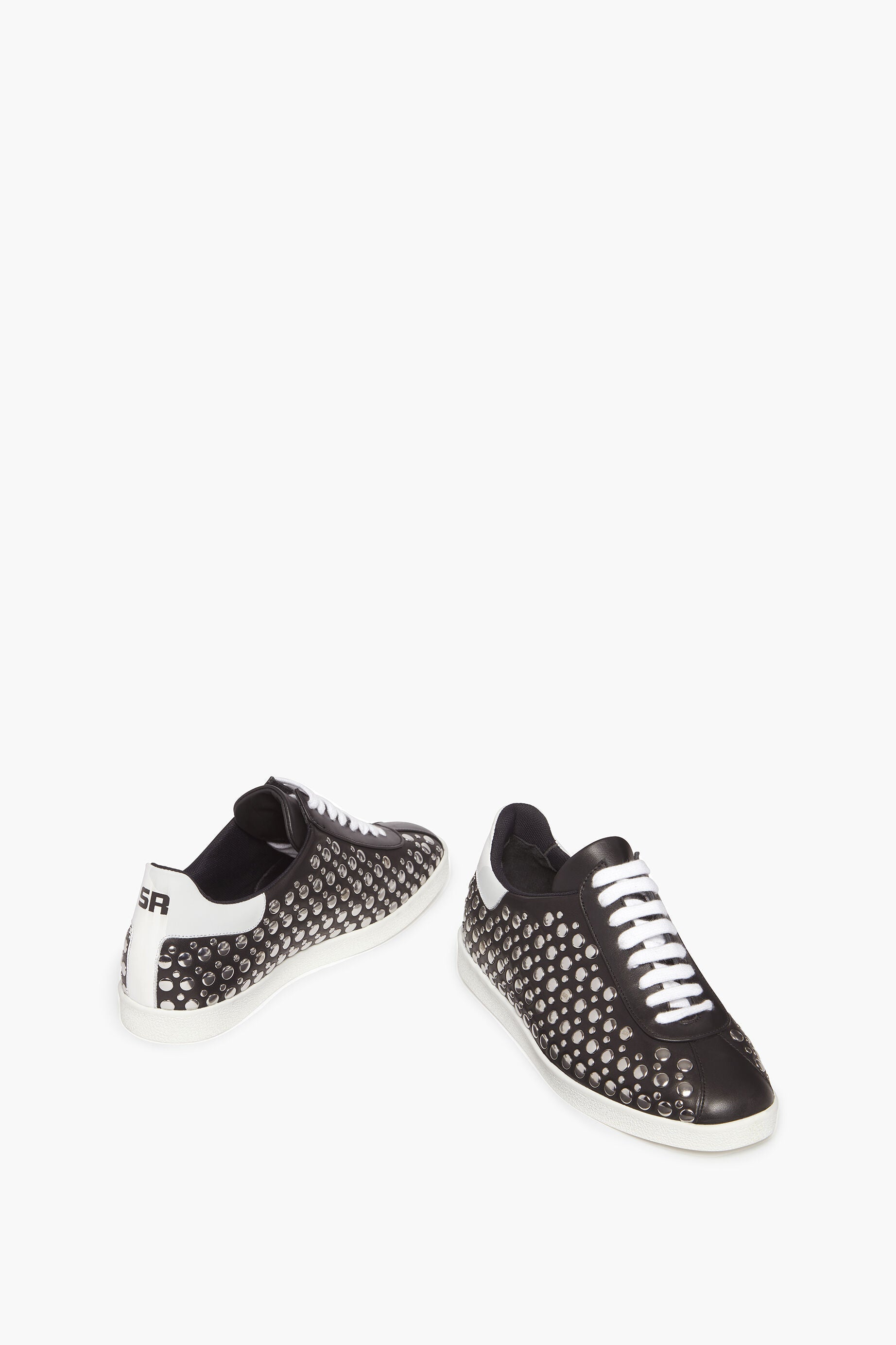 Chaussures ornées de clous en cuir - Noir