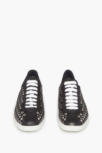 Chaussures ornées de clous en cuir - Noir