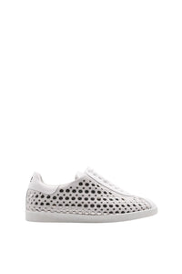 Chaussures ornées de clous en cuir - Blanc