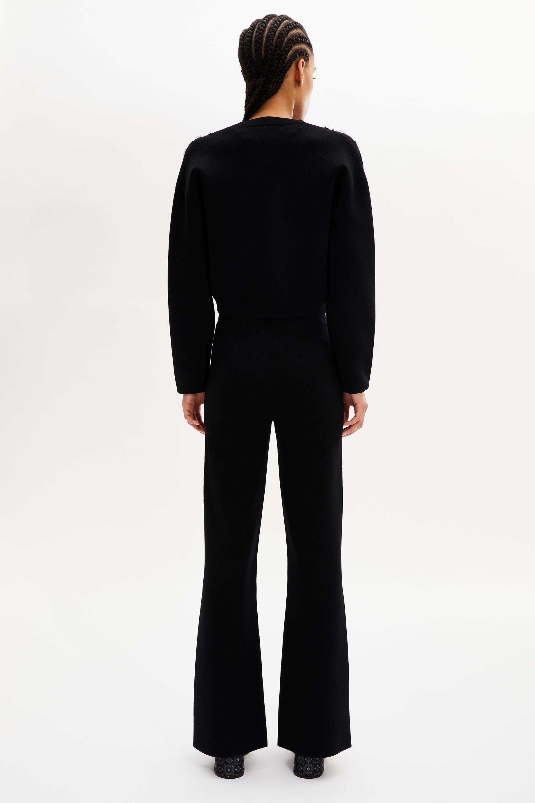 Pantalon vintage en laine - Noir