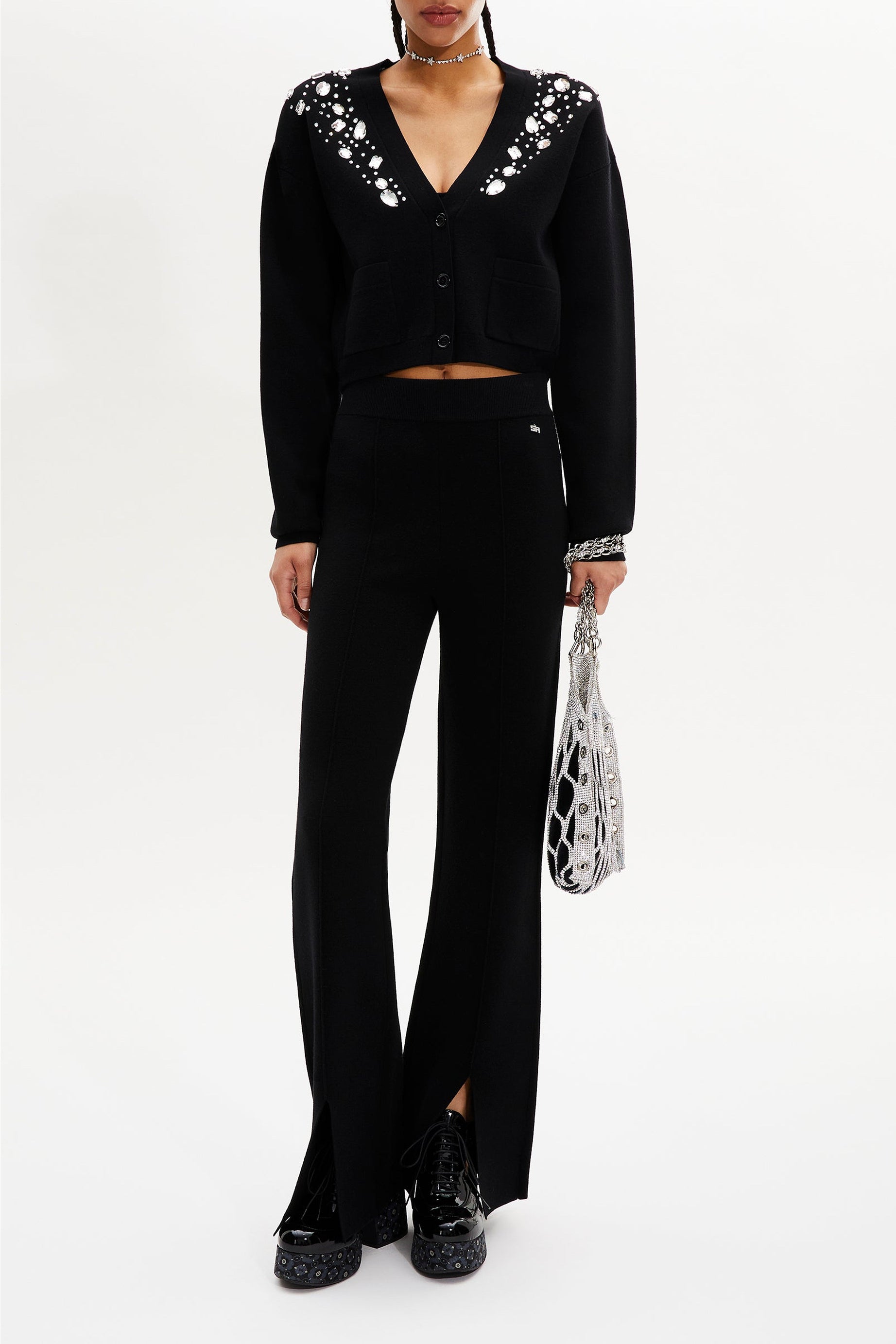 Pantalon vintage en laine - Noir