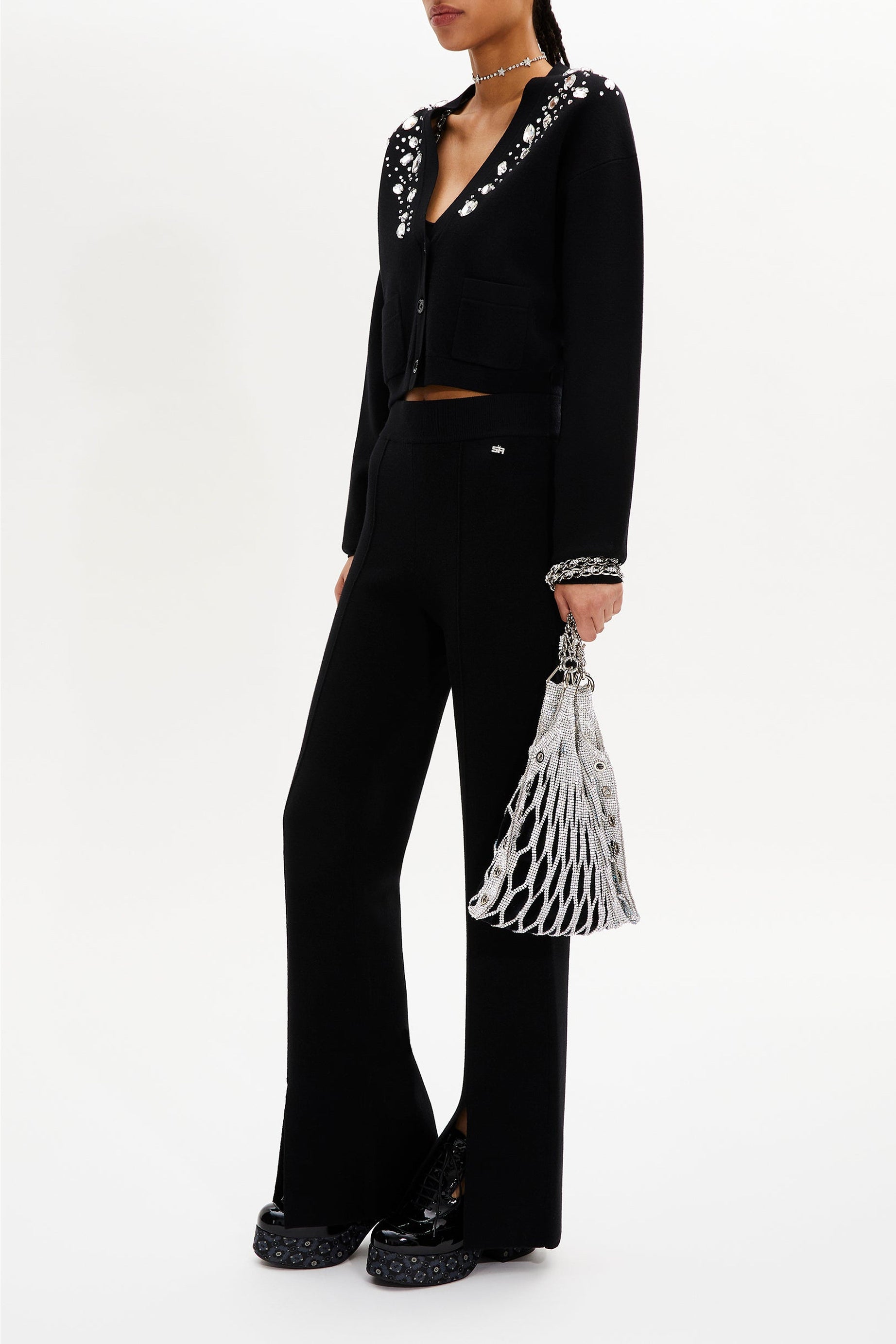Pantalon vintage en laine - Noir