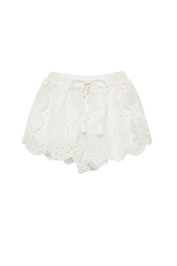 Short Laise en coton - Blanc