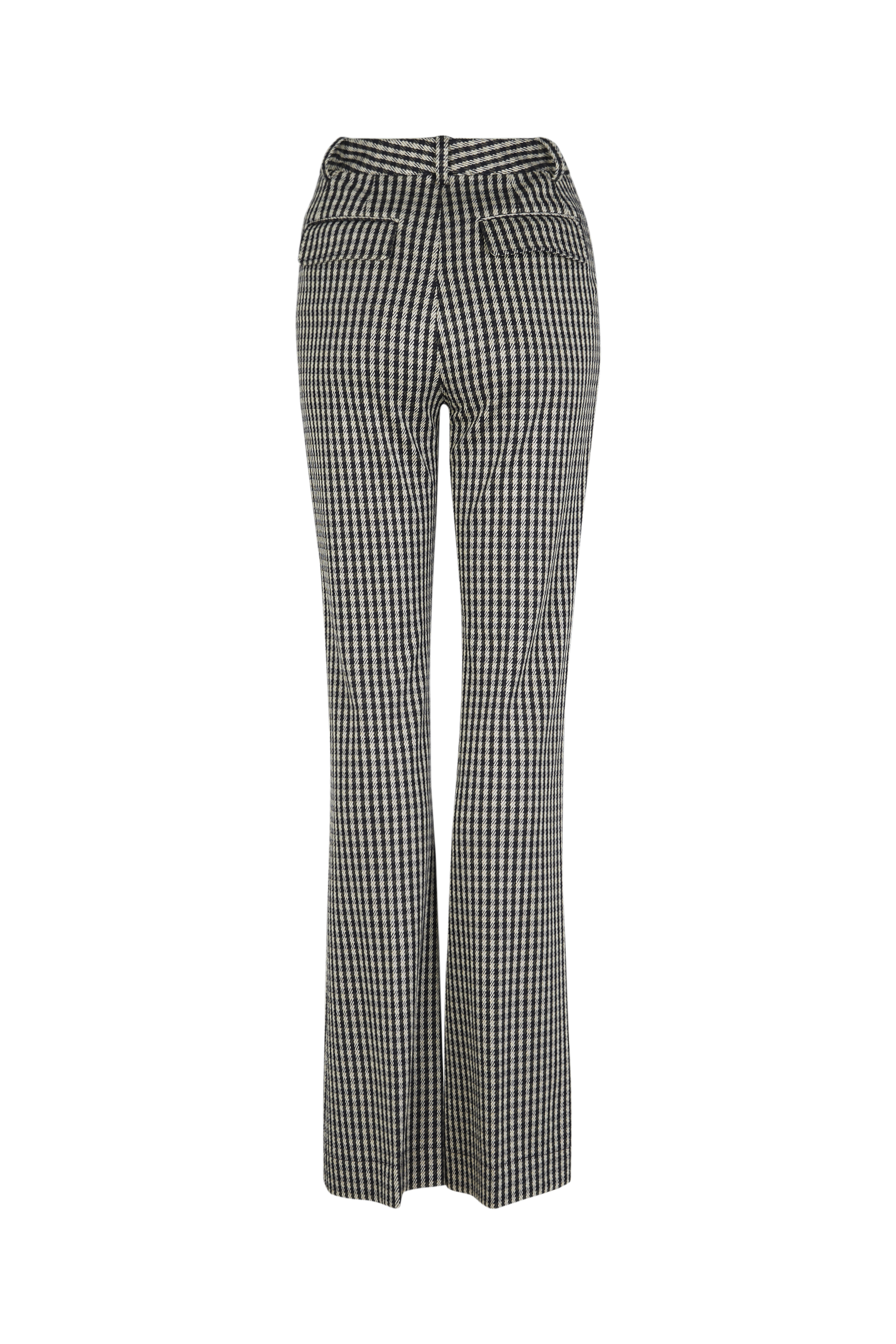 Pantalon à motifs coupe flare - Carreaux Noir & Blanc