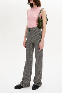 Pantalon à motifs coupe flare - Carreaux Noir & Blanc