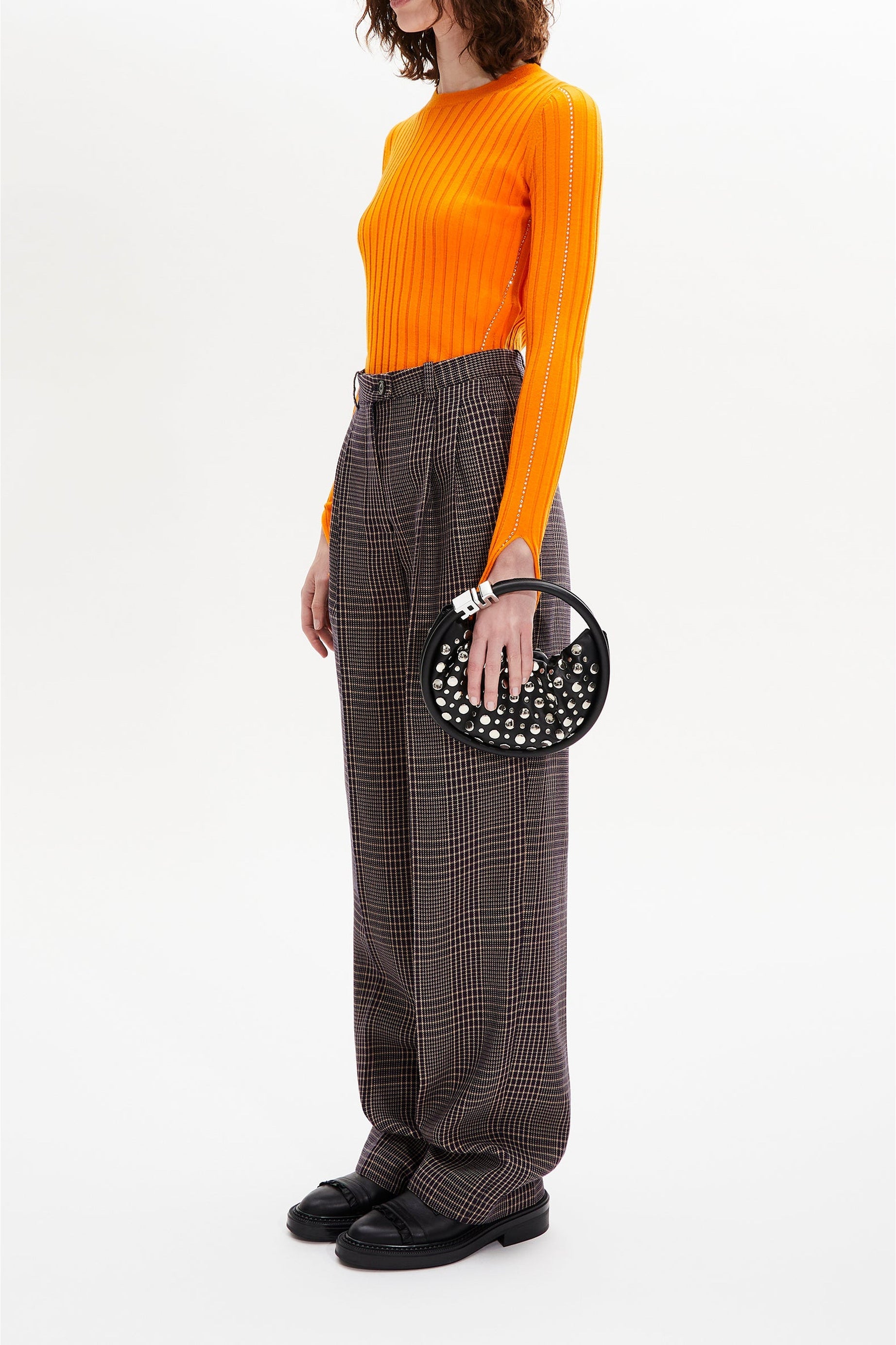 Pantalon à pinces - Carreaux Navy & Brown