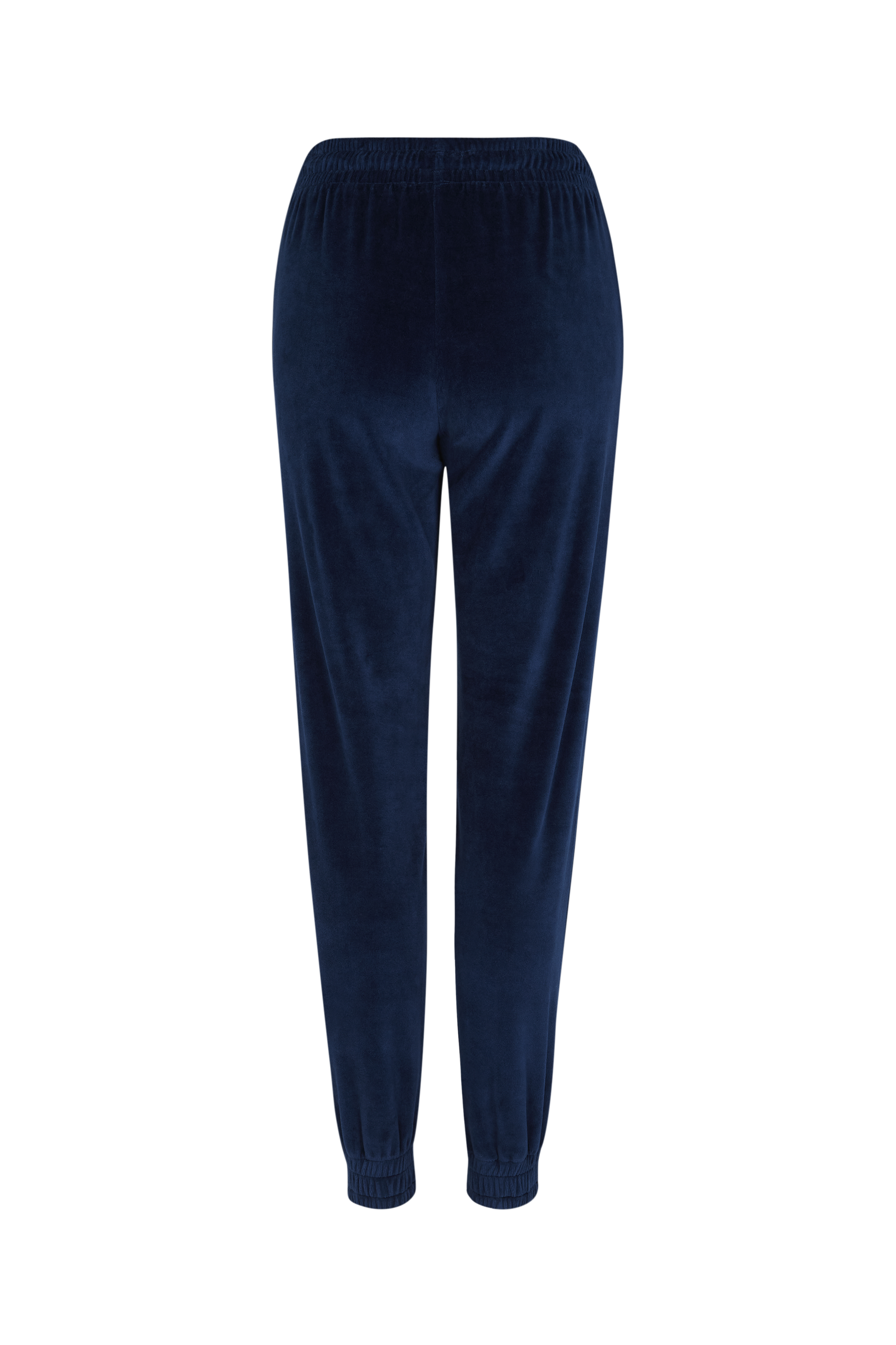 Pantalon jogging effet peau de pêche - Bleu Canard