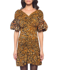 Robe courte à motif léopard - Leopard Ratti