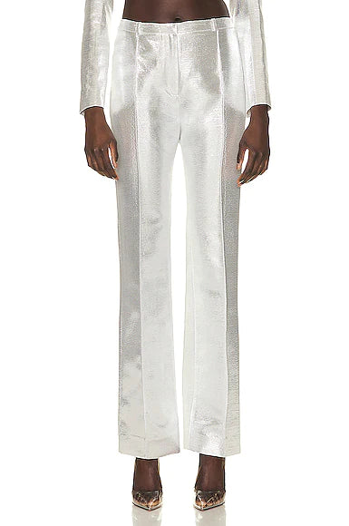 Pantalon pailleté à taille haute - Silver