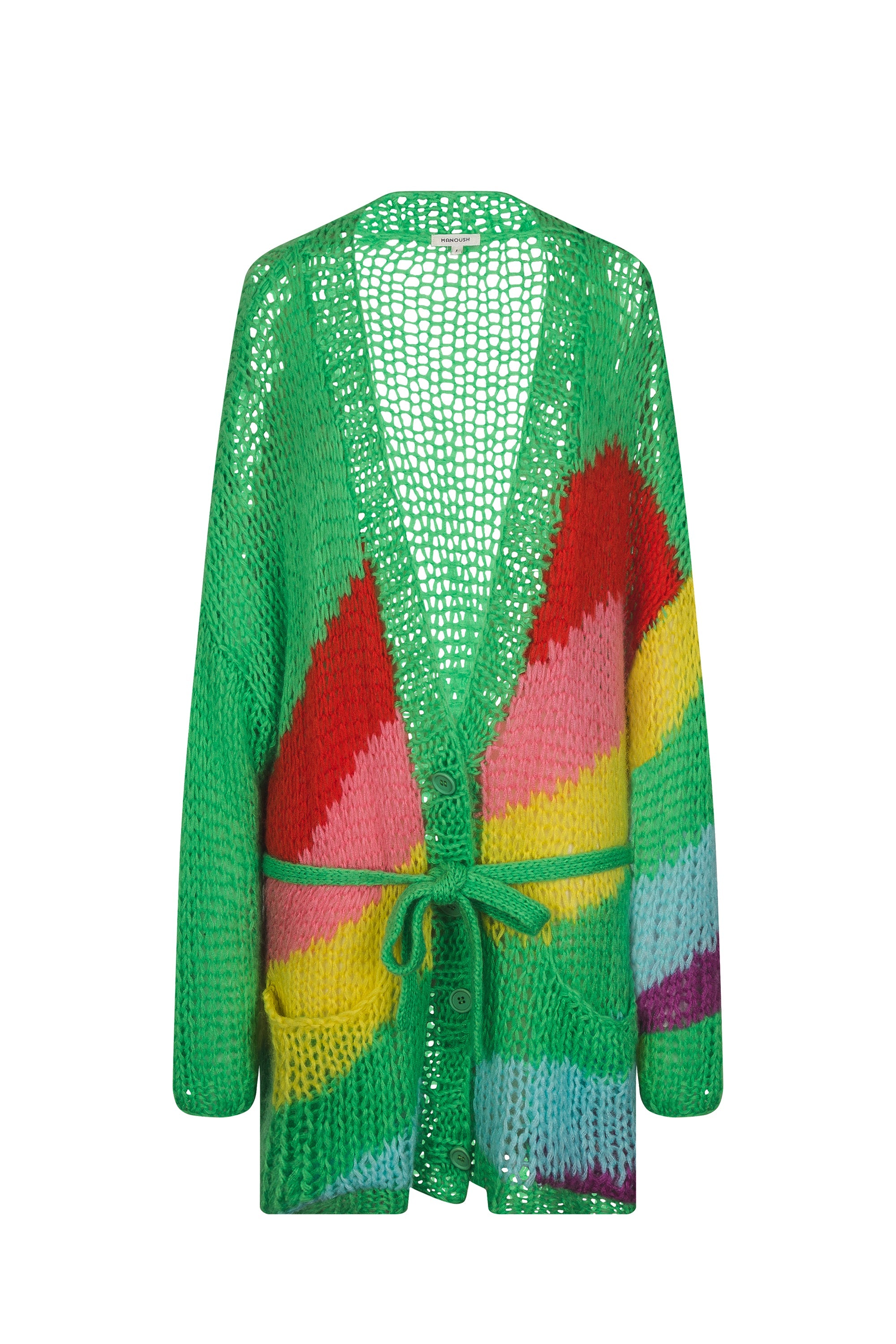 Cardigan Joy en crochet - Vert