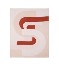 Plaid Roma en laine - Rose Et Beige