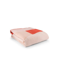 Plaid Roma en laine - Rose Et Beige