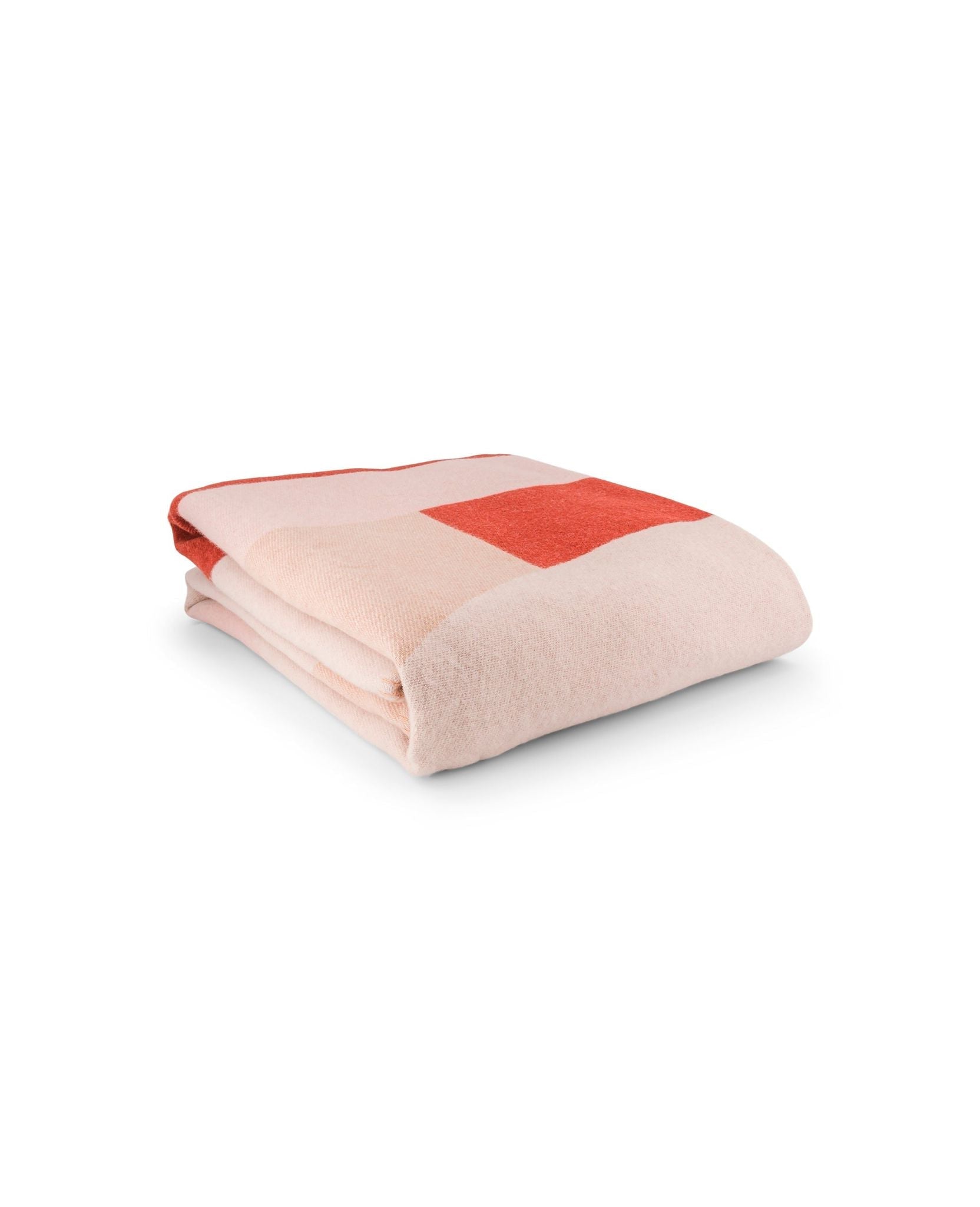 Plaid Roma en laine - Rose Et Beige