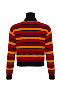 Pull col roulé Poor Boy en laine - Rouge & Orange