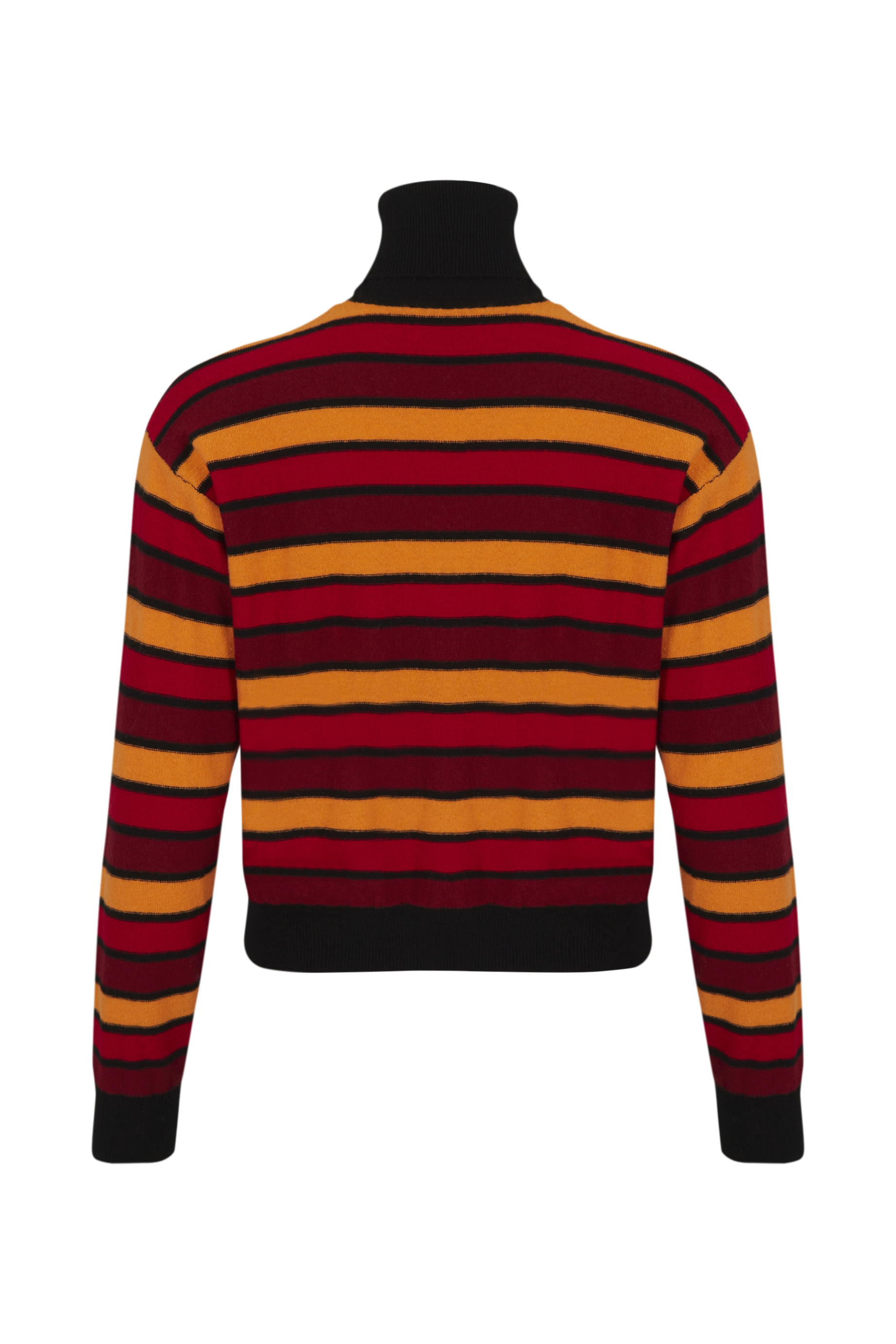 Pull col roulé Poor Boy en laine - Rouge & Orange