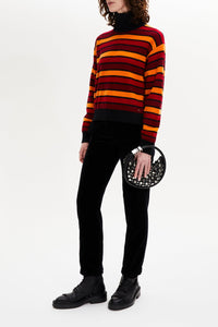Pull col roulé Poor Boy en laine - Rouge & Orange