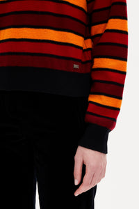 Pull col roulé Poor Boy en laine - Rouge & Orange