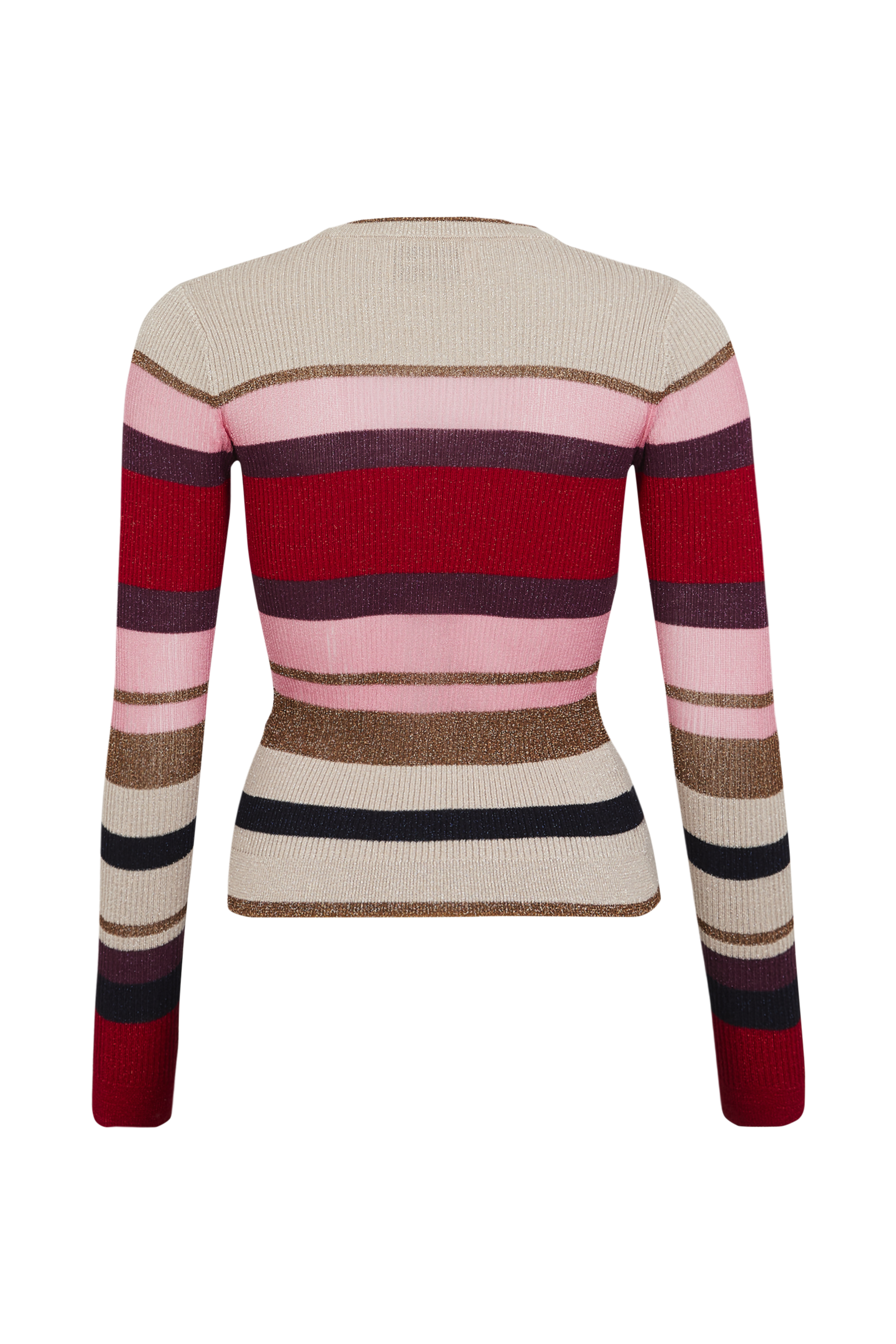 Pull manches longues à rayure en laine - Multicolor
