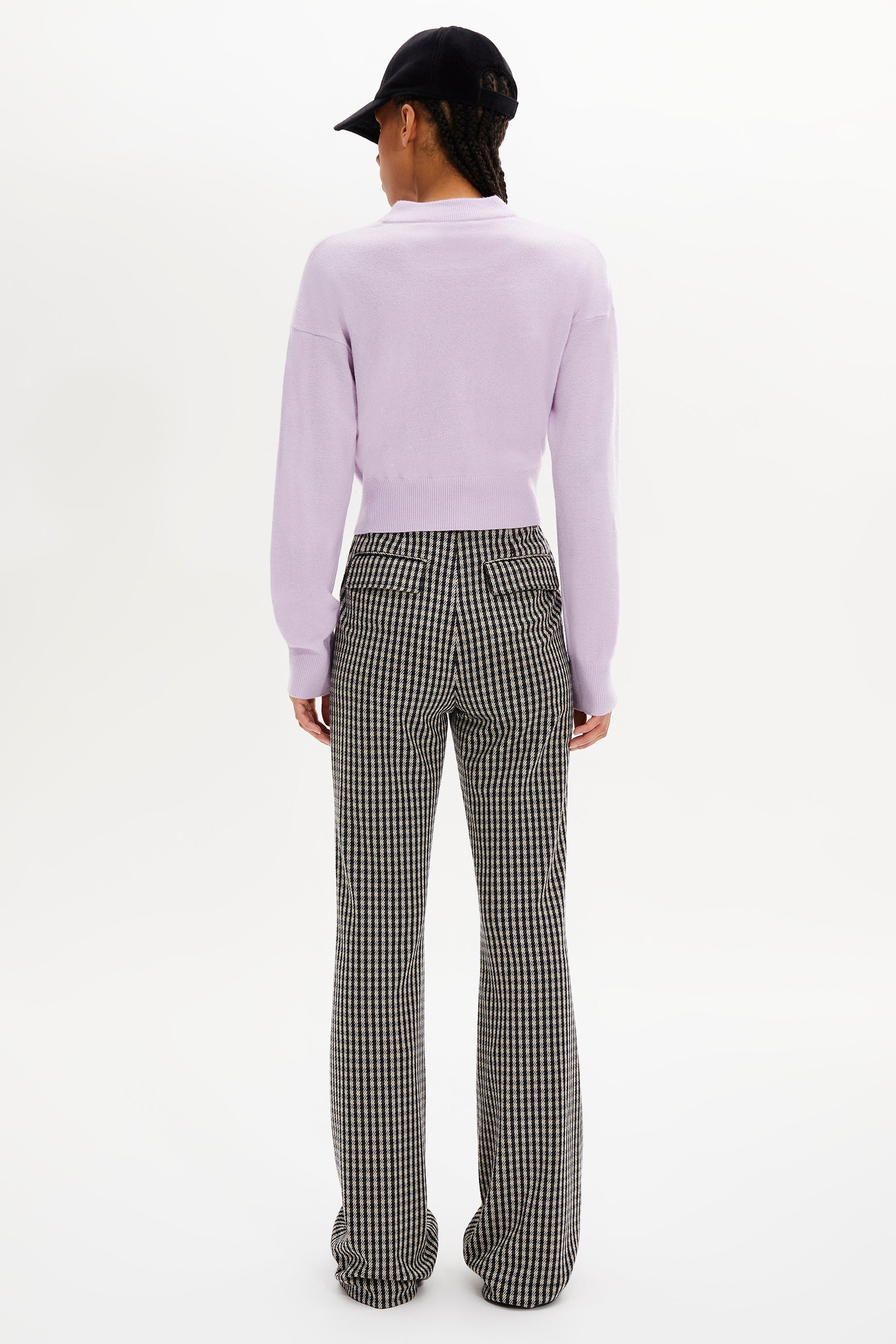 Pull manches longues en cachemire - Lilas