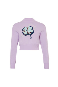 Pull manches longues en cachemire - Lilas