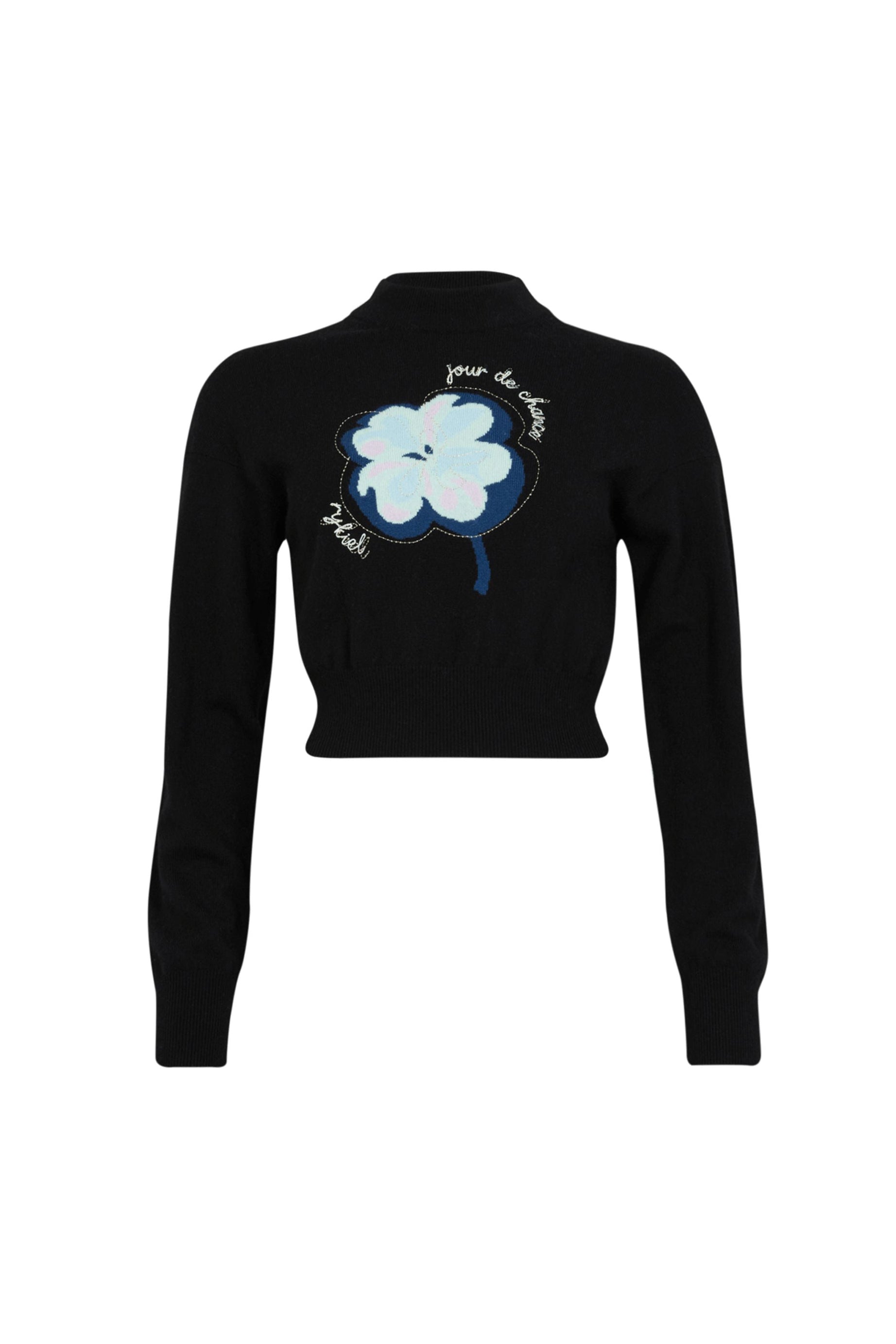 Pull manches longues en cachemire - Noir