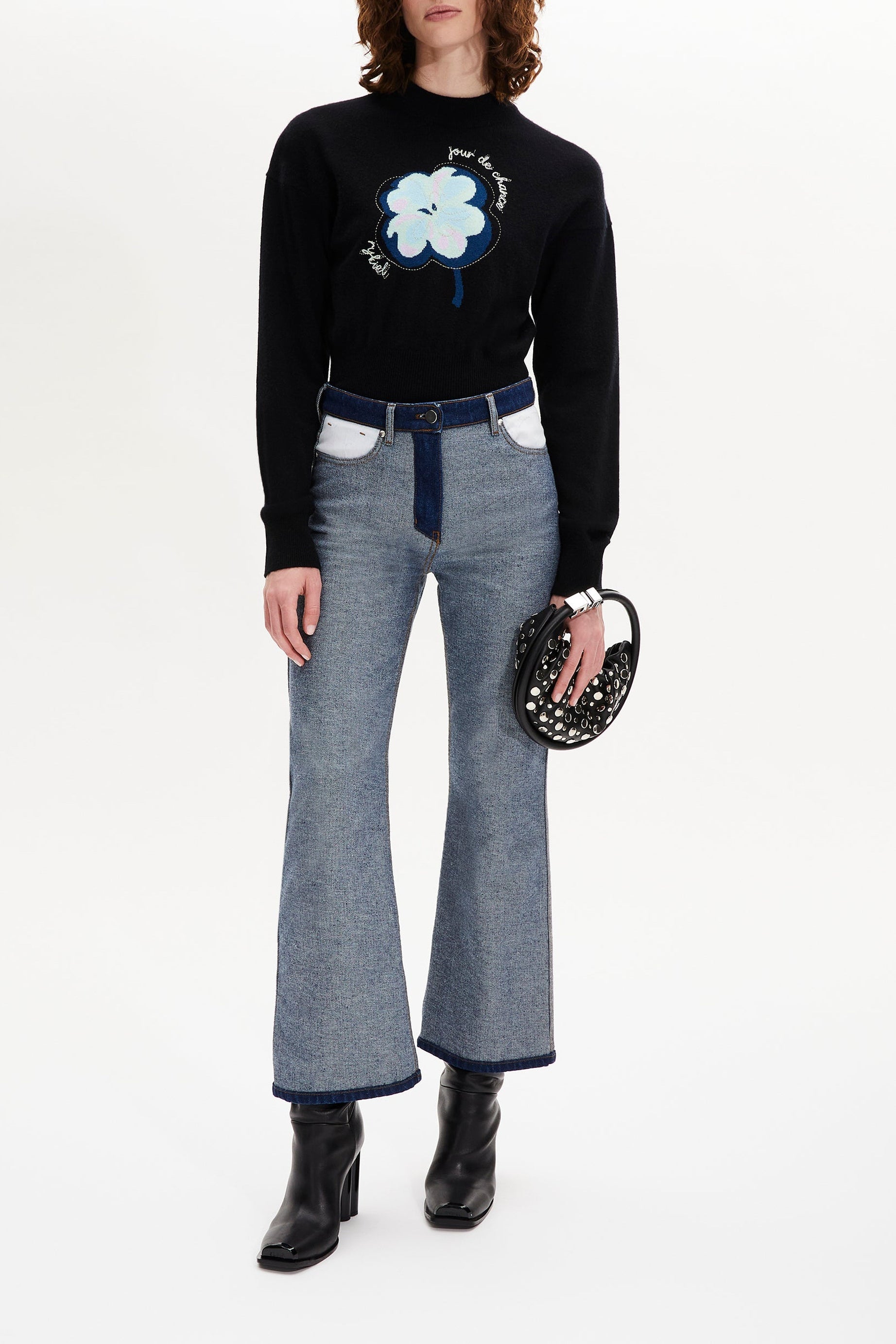 Pull manches longues en cachemire - Noir