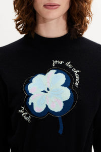 Pull manches longues en cachemire - Noir
