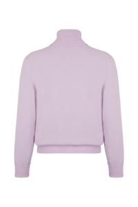Pull col roule en cachemire - Lilas