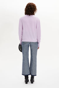 Pull col roule en cachemire - Lilas