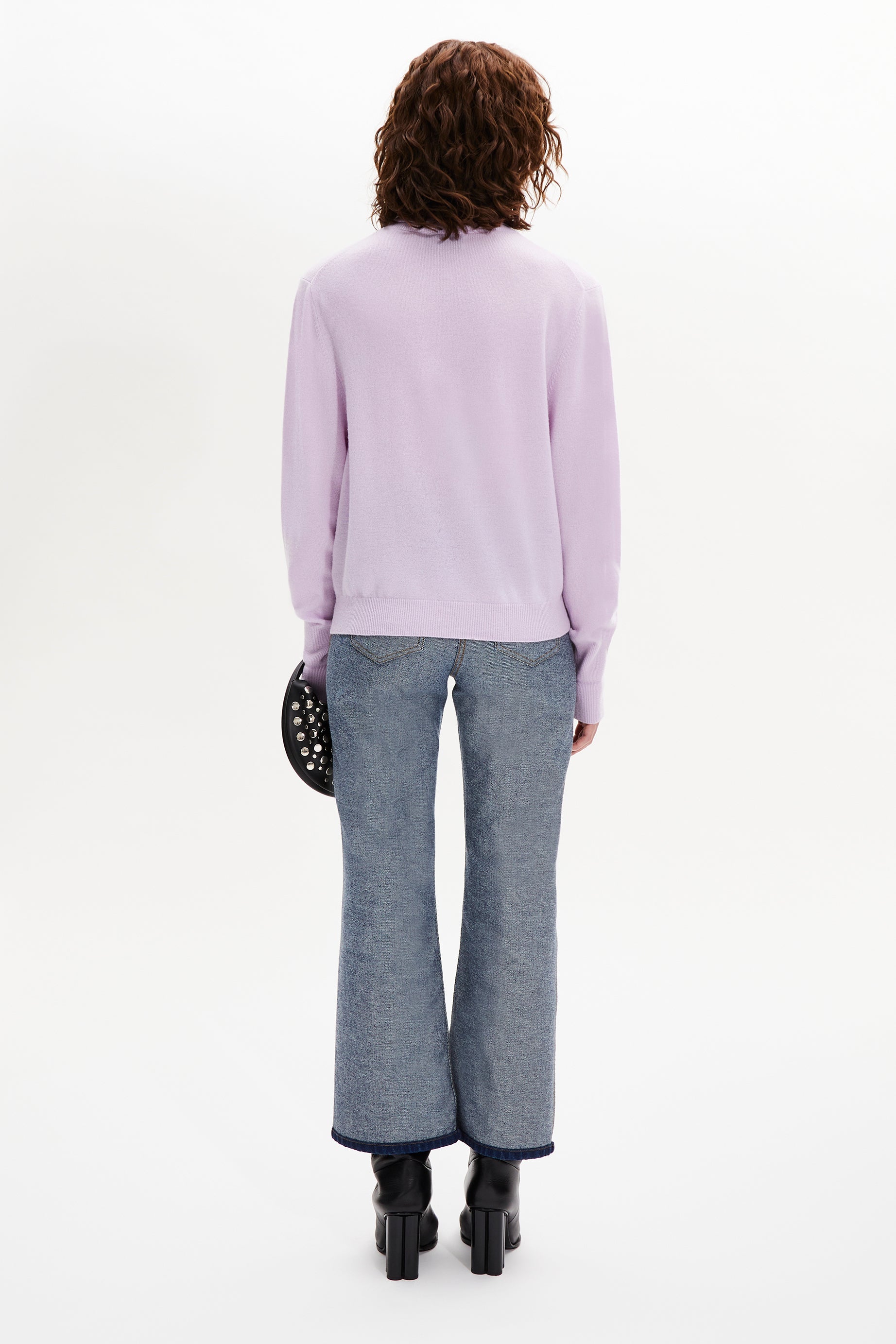 Pull col roule en cachemire - Lilas