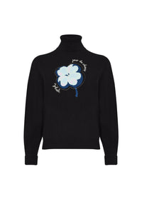 Pull col roule en cachemire - Noir
